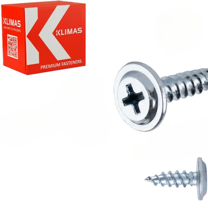 Wkręty samogwintujące podkładkowe do stali Klimas WPC 4,2x13 mm 1000szt