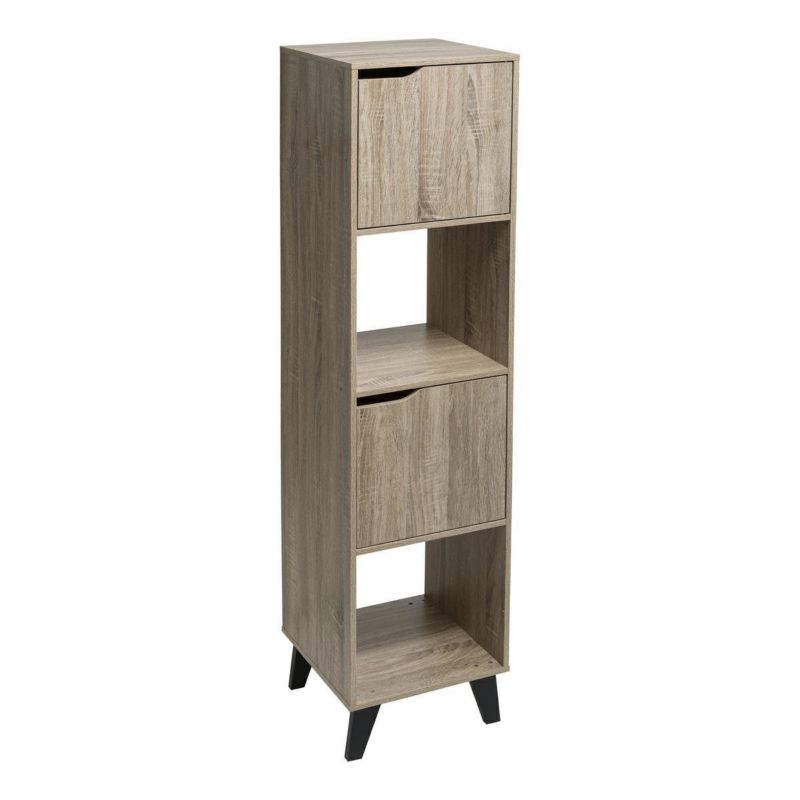 Regał na książki Ceda 5FIVE SIMPLY SMART nowoczesny drewniany 2 szafki półki 146,5 cm do salonu 1 szt.