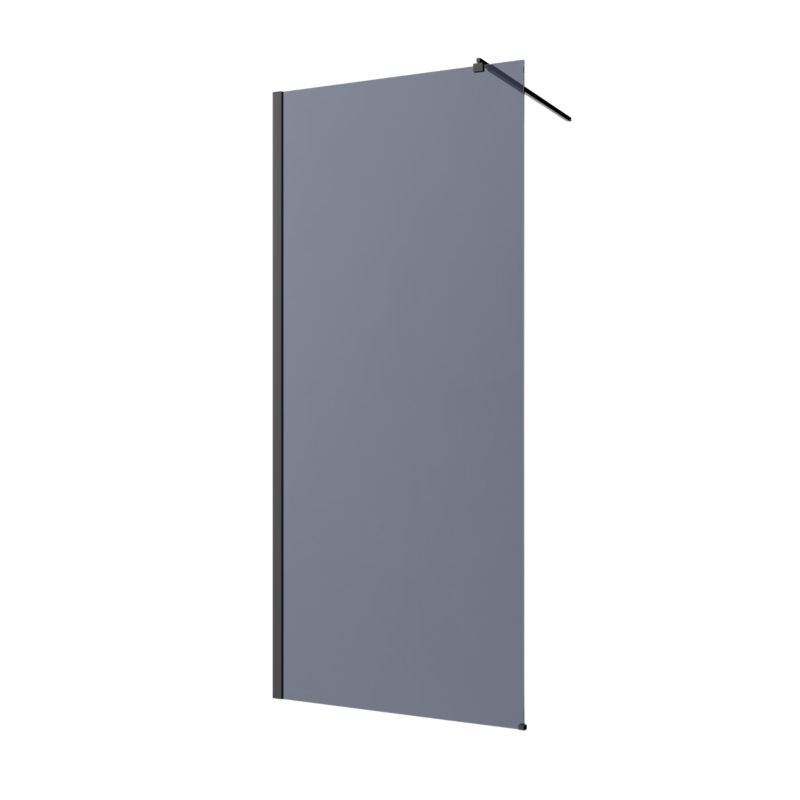 Kabina prysznicowa Invena Walk-In II szkło grafitowe 200 x 100 cm, czarny , 1 szt.