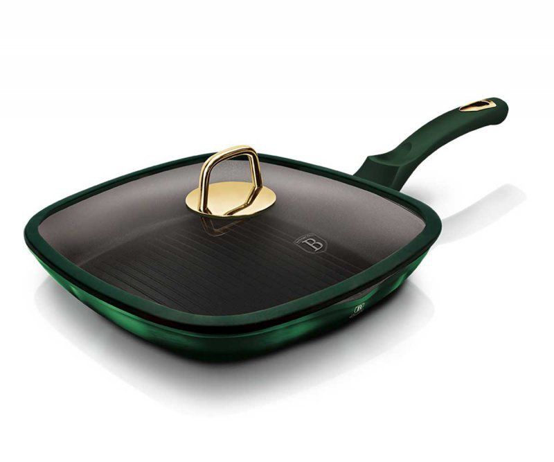 Patelnia tytanowa grillowa 28 cm Berlinger haus bh-6051 emerald 1szt