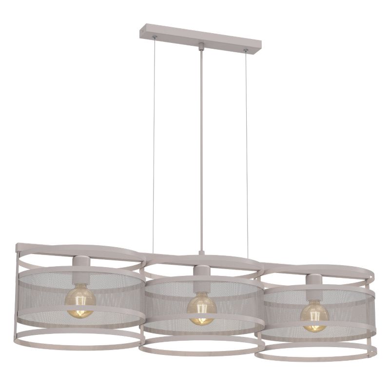 Lampa wisząca Luminex Rim beżowa 3xE27x15W IP20 wym:92x120x120cm - 1 szt.