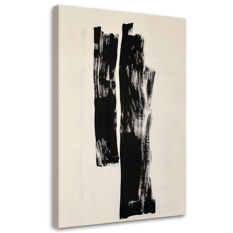 Obraz nowoczesny Feeby Pionowe Kształty Abstrakcja Czerń 70x100cm 1szt