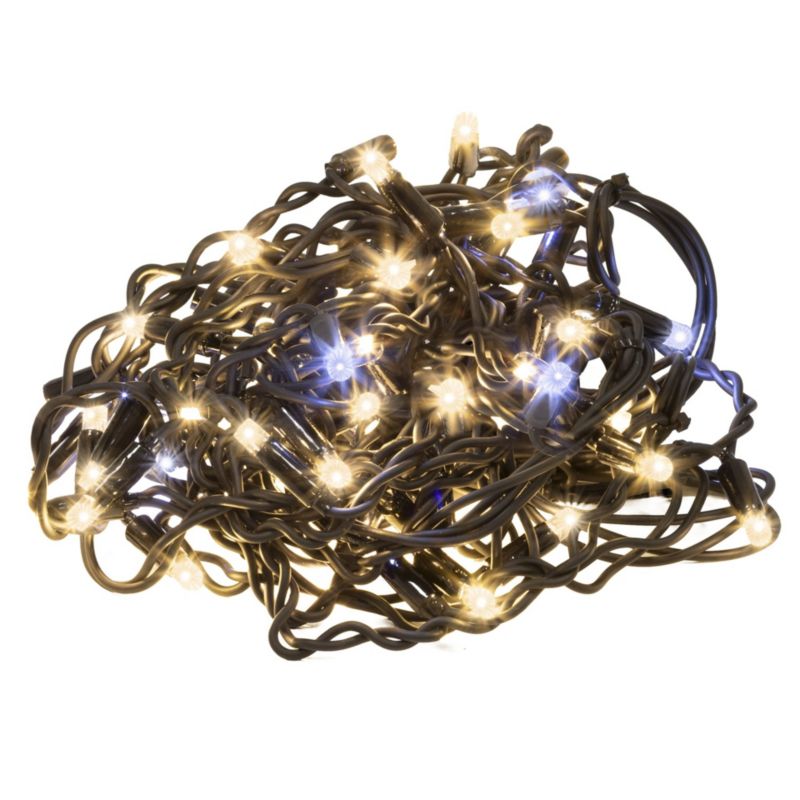 Kurtyna świetlna zewnętrzna 2,5m PRO 50 LED ciepły biały+zimny biały flash 1 kpl.