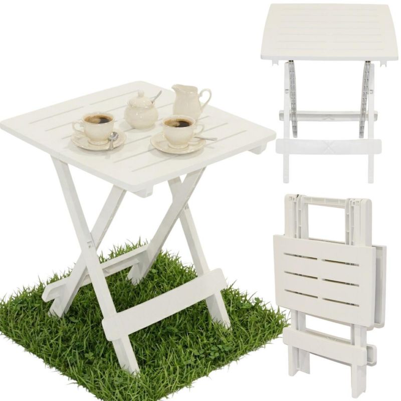 Stół Progarden ogrodowy składany plastikowy 43X45X50cm biały 1szt