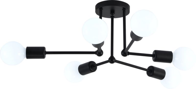 Lampa wisząca Vargo czarna 6xE27x60W IP20 wym:20x55x55cm - 1 szt.