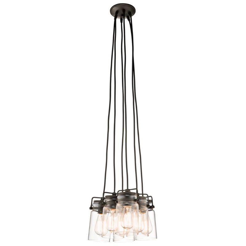 Lampa wisząca Kichler Brinley stary brąz wym: 287 x 30,5 x 30,5 cm 6xE27 x 60W 1 szt.