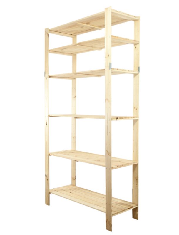 Regał drewniany MODO24 sosnowy 230 cm modułowy do zaplecza 1 szt.