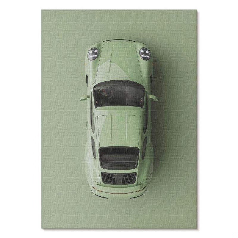 Plakat na Płótnie Tulup 59,4,x84 cm (A1) Zielony samochód Do biura, salonu, przedpokoju 1 szt.