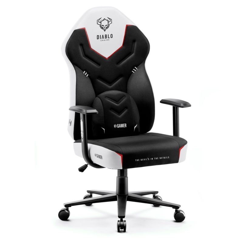 Fotel gamingowy biurowy Diablo X-Gamer czarno-biały 1 szt