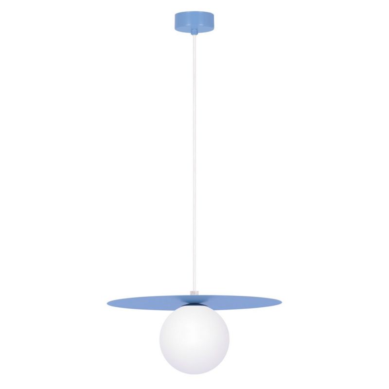 Lampa wisząca Kaja Robin niebiesko-biała wym: 95 x 25 x 25 cm 1xG9 x 10W 1 szt.