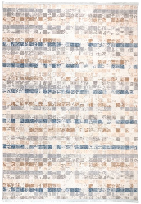 Dywan Multidecor Chantelle 160x230cm kratka niebiesko-beżowy 1 szt