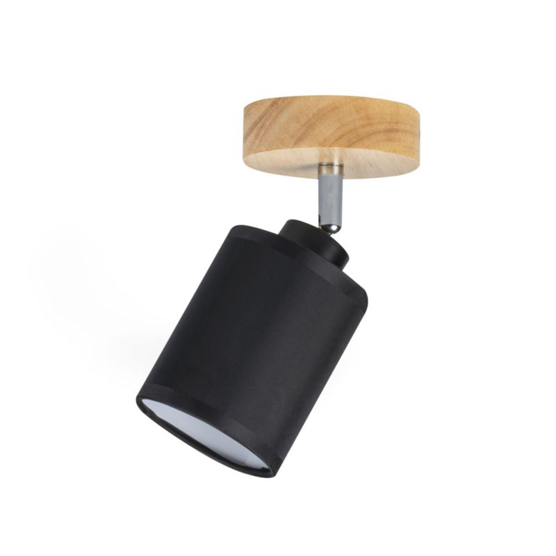 Lampa sufitowa LightLogic LL TALT EL-1O E14 66197 regulacja drewniana tkanina 1 szt.