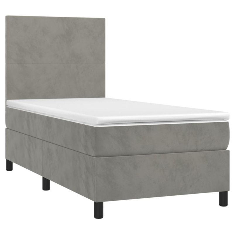 Łóżko kontynentalne WaszeMeble 100x200 cm szare WM-3135987 1 szt.