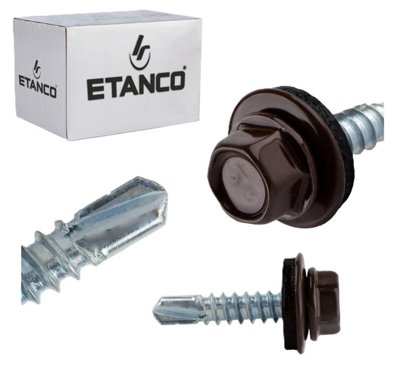 Wkręty samowiercące do metalu Etanco GT5 Z14 5,5x25 mm RAL 8017 250szt