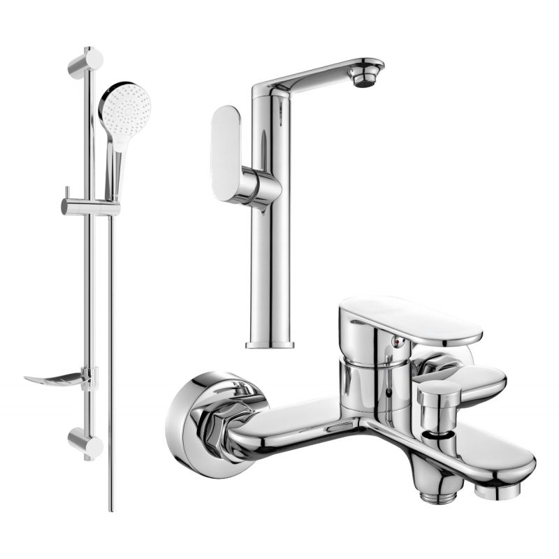 Zestaw wannowy Mexen Milo chrom 713153DF05-00 1 szt.