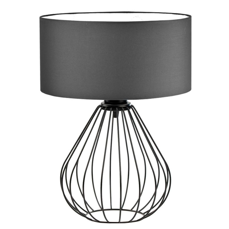 Lampka Nocna Volta Light Factory Konwalia Abażur Grafitowy 1xE27 1szt.