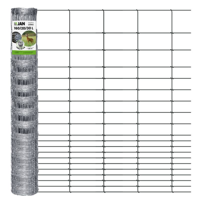 Siatka leśna ogrodzeniowa Z.P.H. JAN 160/20/30 l 50m gęsta na kury dzika łosia 1 szt.