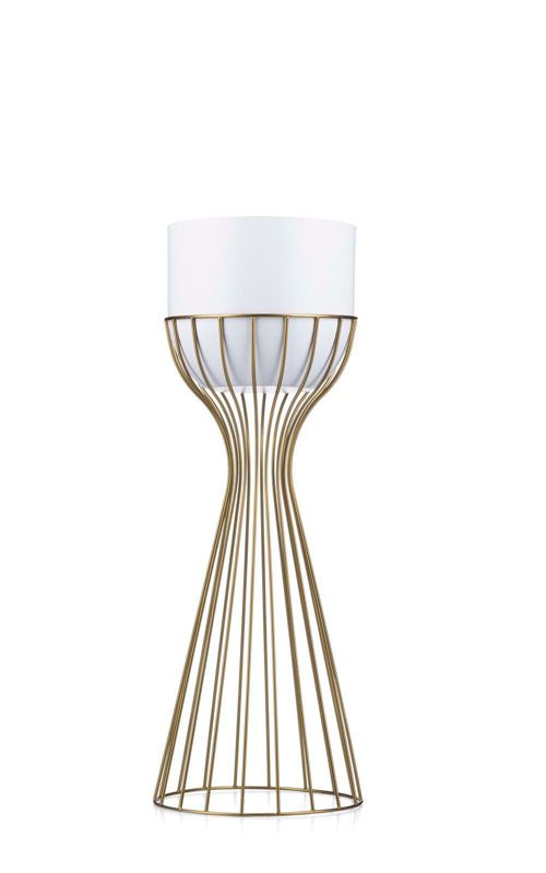 Kwietnik stojący ML-10 Willow HowHomely 20 x 56 cm złoty metalowy pojedynczy 1 szt.