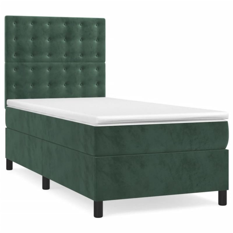 Łóżko kontynentalne WaszeMeble 100x200 cm zielone WM-3143250 1 szt.