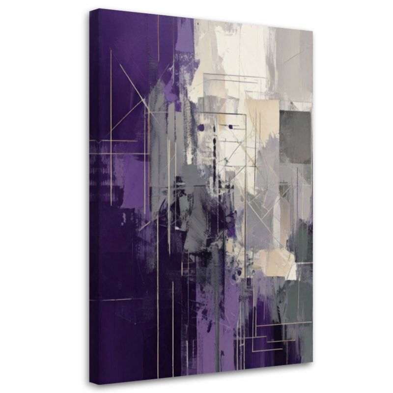 Obraz na płótnie Feeby Abstrakcja Nowoczesna Fiolet 60x90cm 1szt