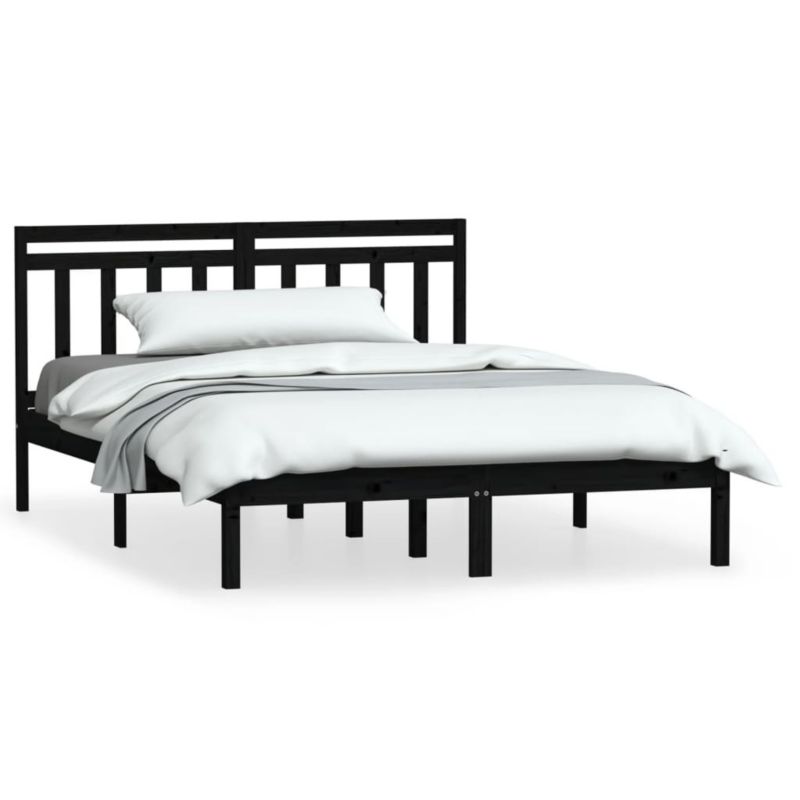Łóżko drewniane WaszeMeble 140x190 cm czarna WM-3100573 1 szt.