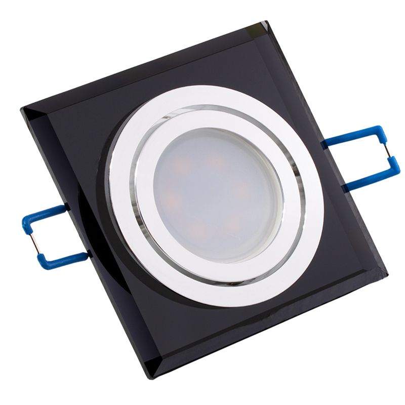 Oprawa Halogenowa Lumiled Oczko Podtynkowa Ruchoma Kwadratowa Czarna LED GU10 6W 3000K 3 szt.