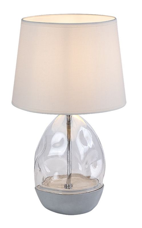 Lampka stołowa Rabalux Apolonia biało-przezroczysty 1 x E27 x 40W IP20 wym: 43 x 25 x 25 cm szkło - 1 szt.