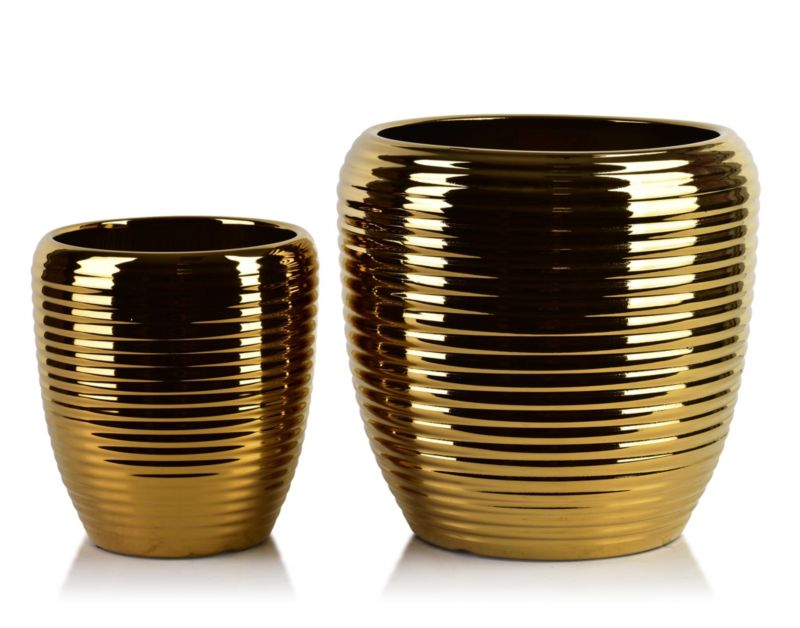 Osłonki ceramiczne MONDEX NEVA 30,5x30,5x30,5 / 20,5x20,5x23 złote 2 szt.