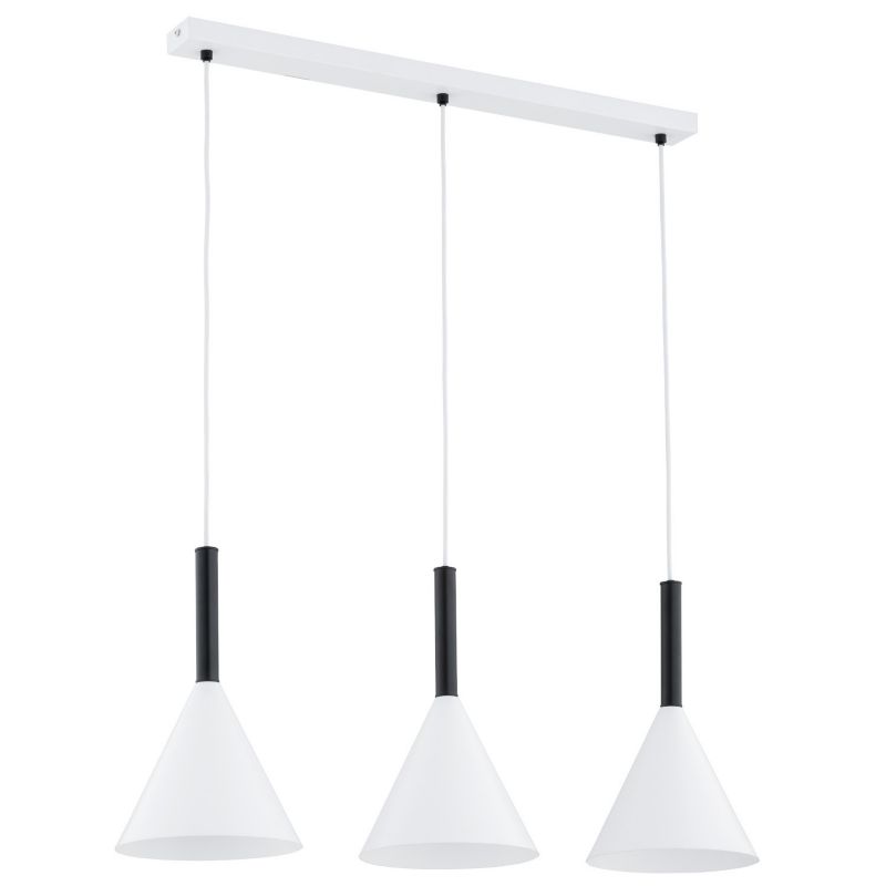 Lampa wisząca Alfa Pero 5532 biało-czarna nowoczesna 3xE14 x 10W 1 szt.