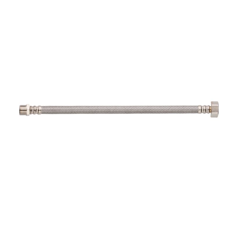 Wąż Wężyk Przyłączeniowy do Wody Oplot Stalowy GW/GZ 3/8"x3/8" 30 cm INVENA 1 szt.