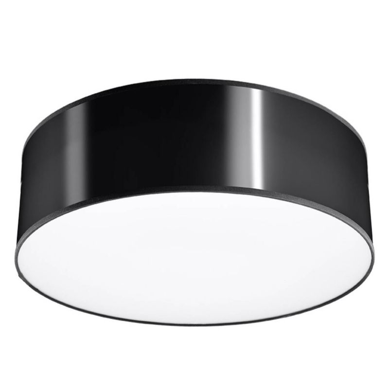 Plafon Sollux Lighting Arena czarny 1 x E27 x 15W IP20 wym: 11 x 25 x 25 cm - 1 szt.