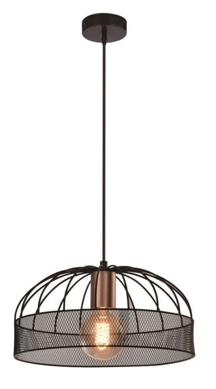 Lampa sufitowa Candellux Levi miedź-czarna wym: 100 x 30 x 30 cm 1xE27 x 40W 1 szt.