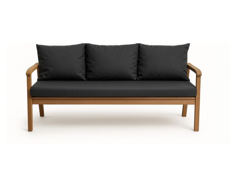 Poduszka ogrodowa na ławkę 3-os, Setgarden, 150x60x50cm,, antracyt dwustronne Poduszki na ławkę zdejmowany pokrowiec,Mix 1szt