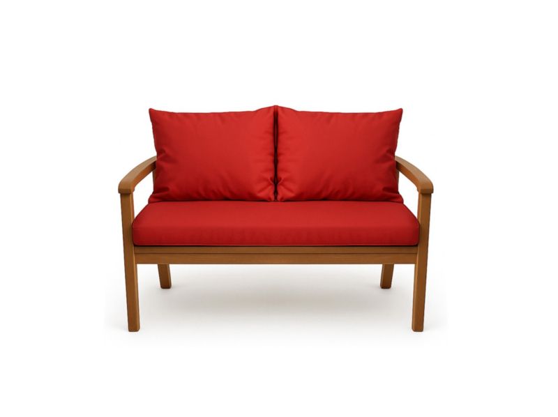 Poduszka ogrodowa na ławkę 3-os, Setgarden, 130x60x50cm, Czerwone dwustronne Poduszki na ławkę zdejmowany pokrowiec,Mix 1szt