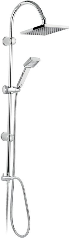 Zestaw prysznicowy Ferro Squerto chrom z deszczownicą 20x20 cm, system FerroEasyClean, 1 szt.