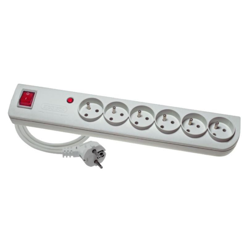 Przedłużacz przeciwprzepięciowy Elgotech 6 Gniazd 5 m z wyłącznikiem PSF4-605 1 szt.