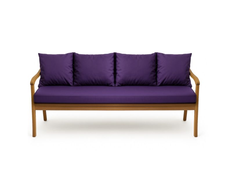 Poduszka ogrodowa na ławkę 3-os, Setgarden, 180x60x50cm, Fioletowa dwustronne Poduszki na ławkę zdejmowany pokrowiec,Mix 1szt
