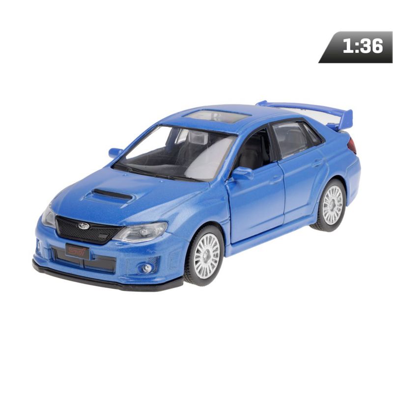 Model 1:36 RMZ Subaru WRX STI 2010, niebieski, Carmotion, 1 szt.
