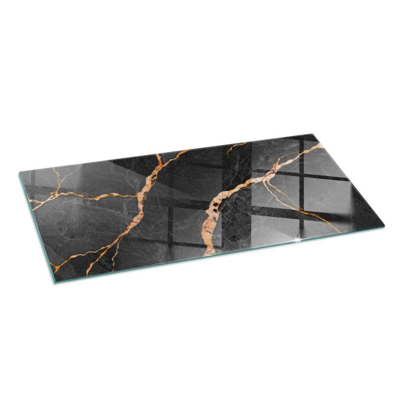 Podkładka Szklana Tulup 125x50 cm Ochrona Podłogi przed Iskrą Elegancki marmur z żyłkami 1 szt.