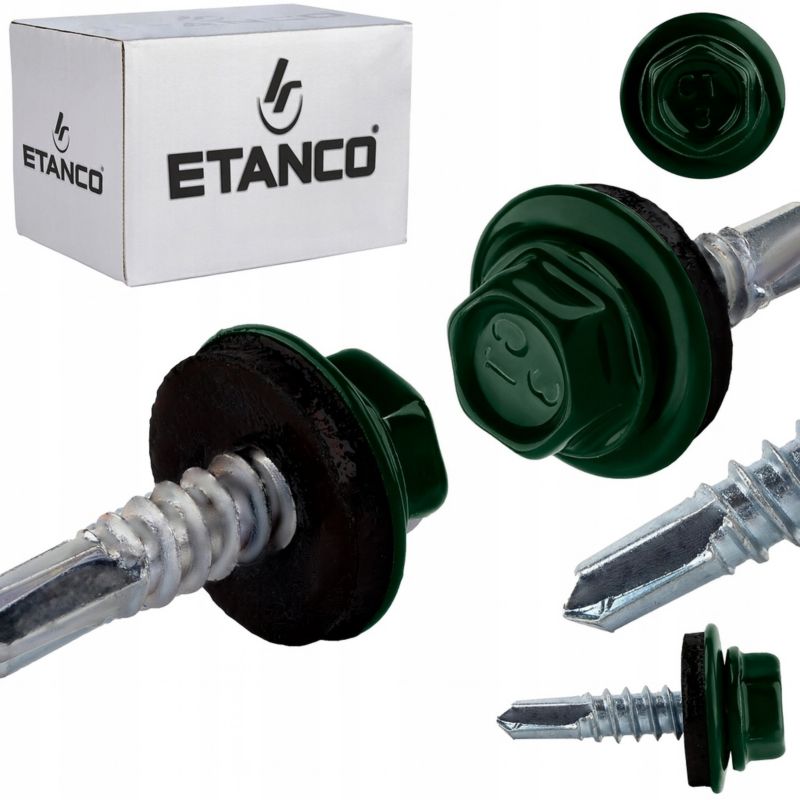 Wkręty Samowiercące Do Stali, Metalu Etanco Gt5 5,5X25Mm Ral 6009 250 Szt.