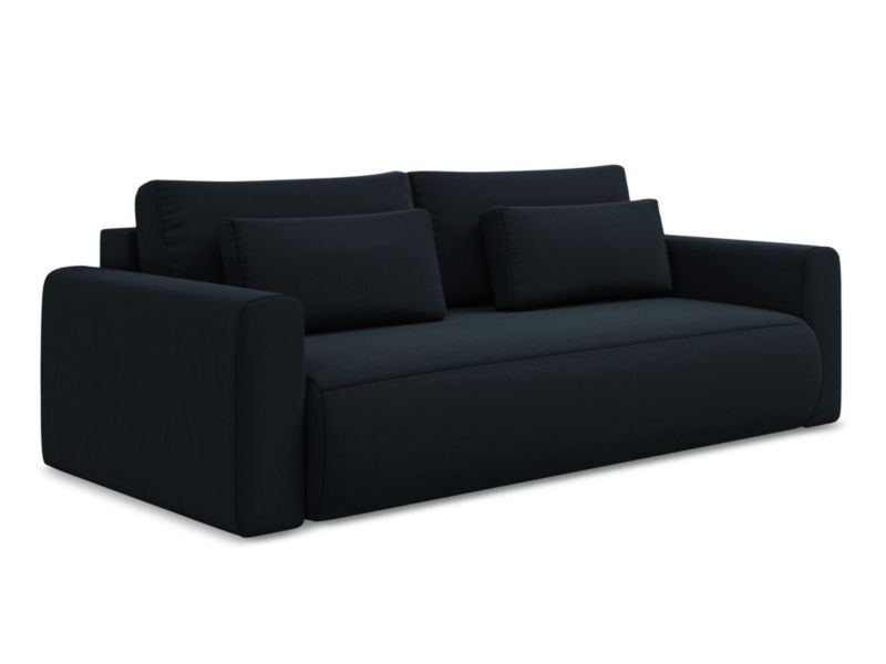 Kanapa 3-osobowa z funkcją spania LaMiaSofa PERUGIA z tkaniny welwetowej 238x105 cm królewski niebieski 1 szt.