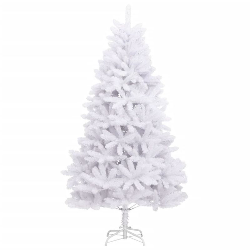 Choinka sztuczna VidaXL z zawiasami i stojakiem 240 cm biały 1 szt.