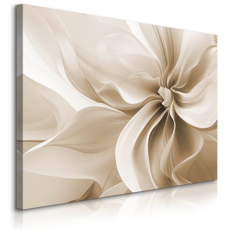 Obraz Muralo Kremowy Kwiat Dekoracja Styl Glamour 100x70 cm 1 szt.