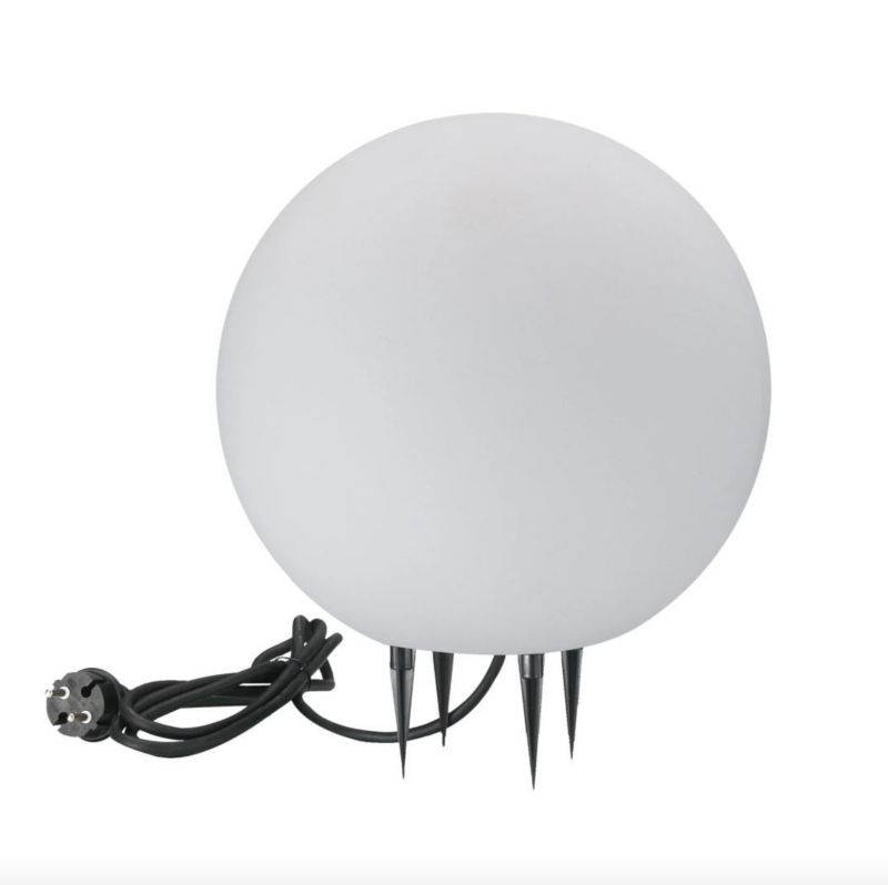 Kula ogrodowa Polux Argento biała 1 x E27 x 25W IP65 wym: 28 x 30 x 30 cm - 1 szt.