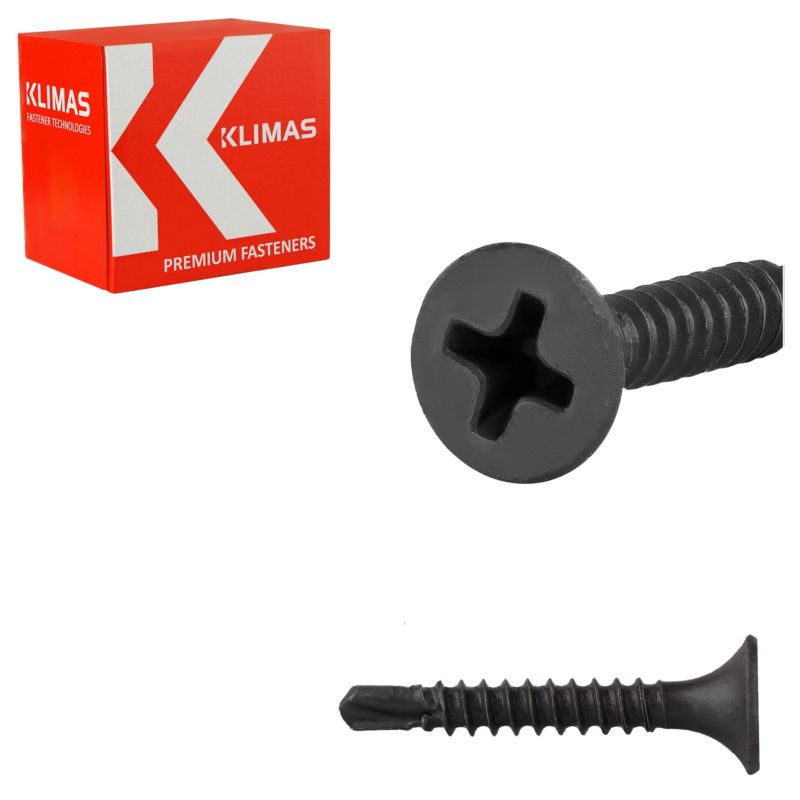 Wkręty do GK do metalu Klimas KSSG 3,5x25 mm samowiercące do GK 1000szt