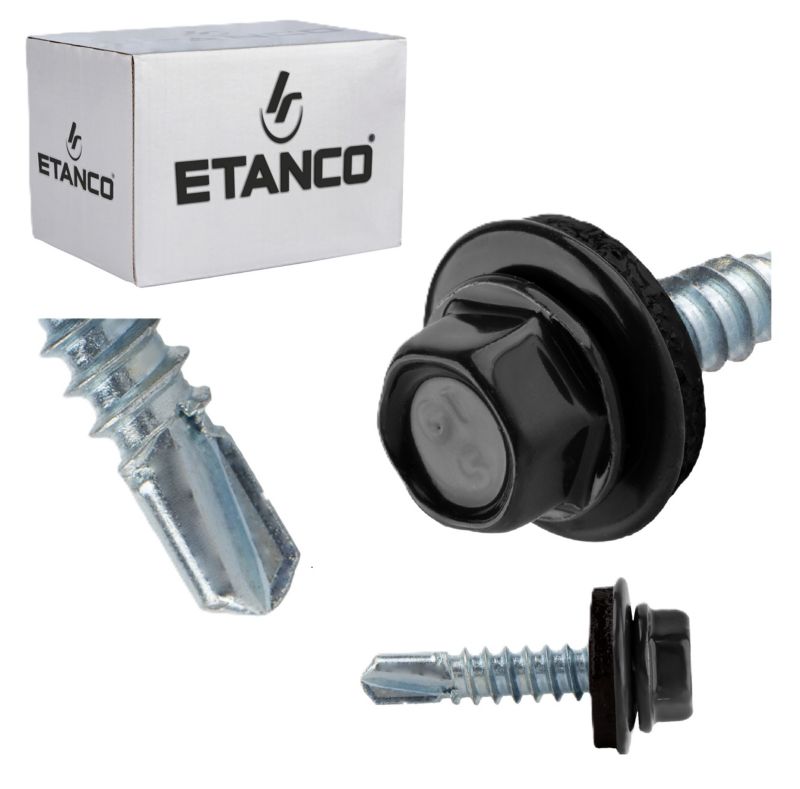 Wkręty samowiercące do metalu Etanco GT5 Z14 5,5x25 mm RAL 9005 250szt