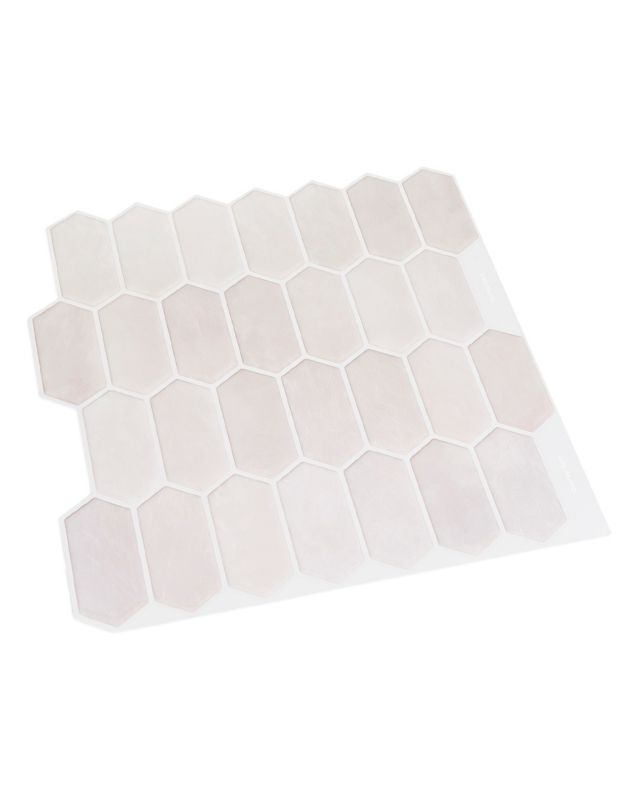 Kafelki ścienne samoprzylepne płytki Mazovia 30,5 x 30,5 cm odporne na zachlapania, geometryczne Różowe 10 szt.