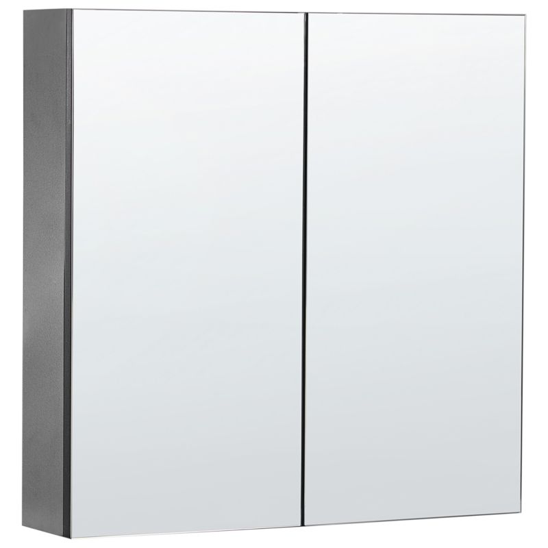 Szafka łazienkowa wisząca z lustrem Navarra 60 cm 60 cm Czarny 1 szt.