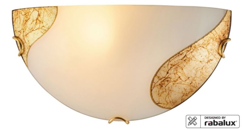 Kinkiet ścienny Rabalux Art Gold biało-złoty do łazienki 1 x E27 x 60W IP20 wym: 30 x 30 x 30 cm - 1 szt.
