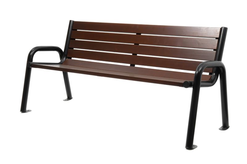 Ławka ogrodowa parkowa Baster 2003 stalowa palisander 170cm 1 szt.